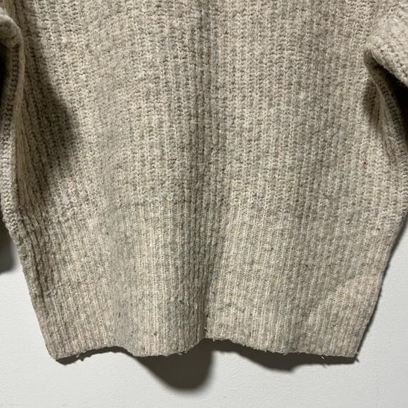 Ruby Moon Alpaca Blend Mock Neck Sweater – Size S, Beige, Cozy Ribbed Knit - Picture 11 of 11